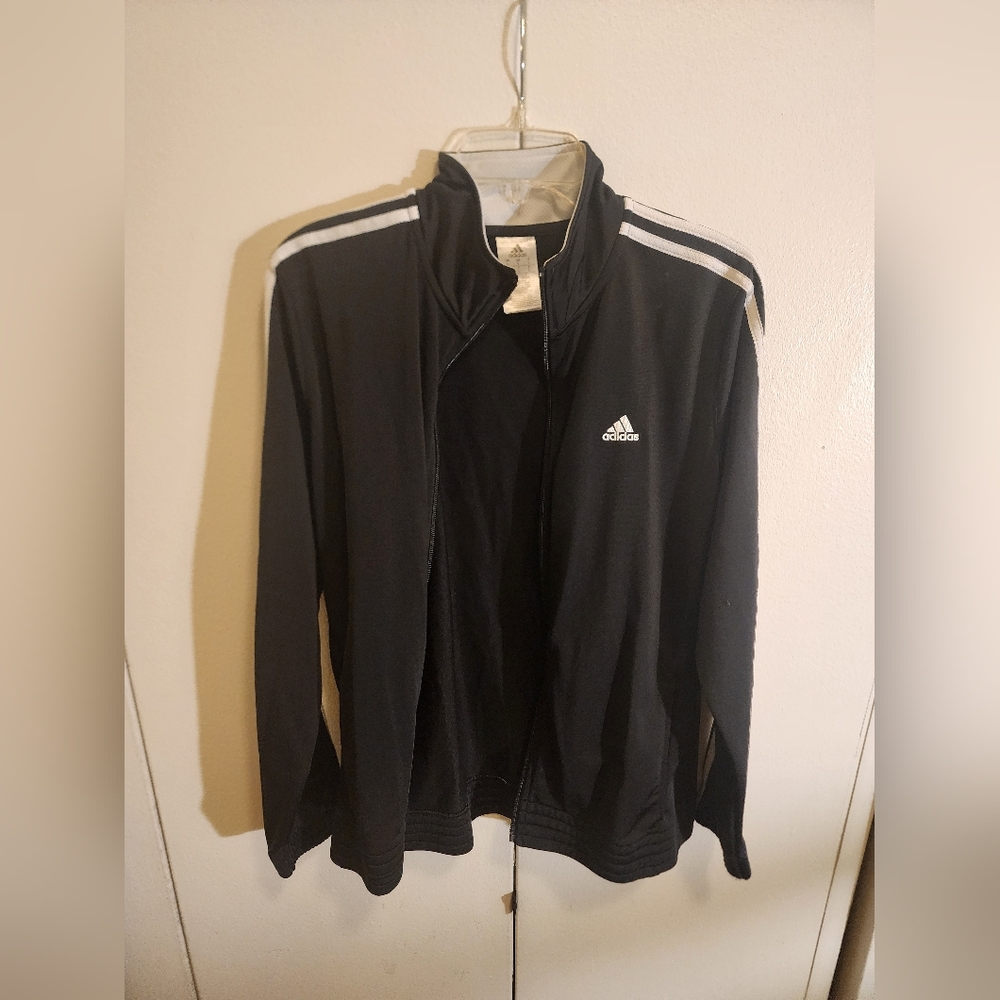 PRELOVED Adidas Women's Black and White Track Jacket & Pants - Picture 3 of 8